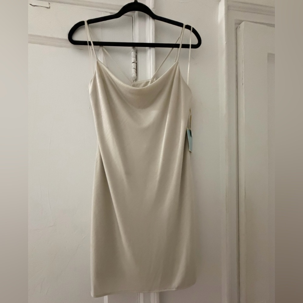 Unused with tags - CeCe Shimmering Cream short slip dress